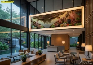 วอลเปเปอร์ร้านอาหารอีสาน เหมาะกับการตกแต่งผนังร้านให้ดูอบอุ่น เรียบง่าย และน่าจดจำมากขึ้น