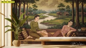 ภาพติดผนังร้านนวดแผนไทย เหมาะกับร้านที่ต้องการภาพลักษณ์อบอุ่น เป็นระเบียบ และดูมีความตั้งใจ