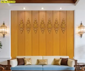 ภาพติดผนังลายไม้คลาสสิก และ Classic wooden wall panel mural ช่วยสร้างบรรยากาศภายในที่สงบและน่าประทับใจ