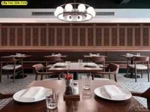 Classic wooden wall panel mural เพิ่มมิติให้ห้องดูหรูสงบและมีภาพลักษณ์แบบ timeless interior