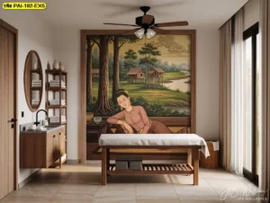 ภาพวาดตกแต่งร้านนวด ช่วยทำให้ผนังดูโดดเด่นและสร้างจุดสนใจได้โดยไม่ทำให้บรรยากาศดูหนักเกินไป