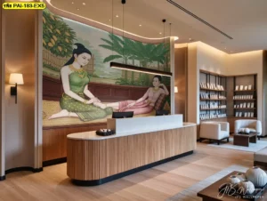 ภาพนวดแผนไทย ให้ความรู้สึกผ่อนคลายและเชื่อมโยงกับการดูแลสุขภาพในแบบไทยอย่างเป็นธรรมชาติ