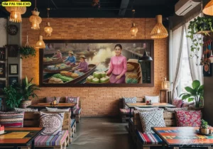 วอลเปเปอร์ตลาดน้ำไทย ช่วยเพิ่มเสน่ห์ให้ร้านดูมีเรื่องราวและสร้างจุดเด่นให้ลูกค้าจดจำได้ง่าย