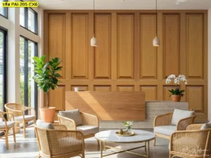 ภาพติดผนังลายไม้คลาสสิก เหมาะกับพื้นที่ที่ต้องการเสริมลุค elegant และมีรายละเอียดเรียบร้อย