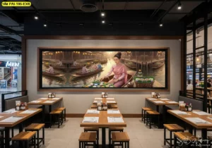 วอลเปเปอร์ตกแต่งร้านขนมไทย เหมาะกับงานตกแต่งร้านที่ต้องการเสน่ห์ไทยร่วมสมัยและความอบอุ่น