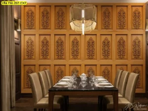 ภาพติดผนังลายไม้คลาสสิก ช่วยสร้างความสมดุลให้ห้องและเพิ่มเสน่ห์แบบเรียบง่ายมีระดับ