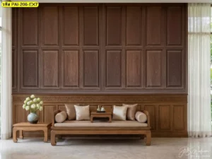 วอลเปเปอร์ลายไม้ตกแต่งผนัง ช่วยให้ห้องดูหรูแบบไม่แข็งจนเกินไปและใช้งานได้หลายสไตล์