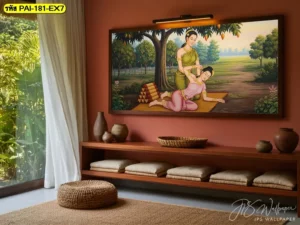 ภาพศิลปะตกแต่งร้านนวด ช่วยสร้างจุดเด่นให้ผนังและทำให้ร้านดูมีความละเมียดมากยิ่งขึ้น