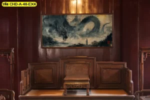 ภาพมังกรจีนในโทนร่วมสมัย ช่วยให้บ้านดูมีความหรูแบบร่วมสมัยและมีอัตลักษณ์เฉพาะตัว