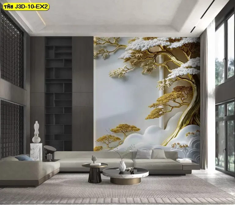 วอลเปเปอร์ลายดอกไม้ 3 มิติ เหมาะกับการตกแต่งบ้านที่ต้องการความสดชื่นและอารมณ์หวานละมุน