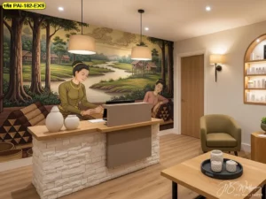 วอลเปเปอร์ลายไทยสปา ช่วยเติมความผ่อนคลายให้ห้องนวด ดูสงบ เรียบหรู และน่าใช้บริการมากขึ้น