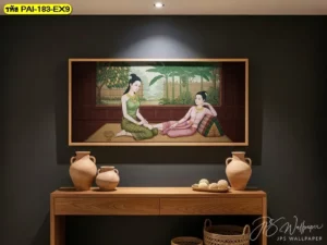 วอลเปเปอร์นวดแผนไทย ช่วยให้ร้านมีธีมชัดเจน เหมาะกับผู้ที่ต้องการงานตกแต่งในโทนไทยร่วมสมัย