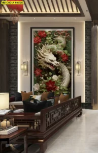 ภาพติดผนังลายมังกร เหมาะกับการตกแต่งห้องให้ดูมีเอกลักษณ์และความโดดเด่นที่ชัดเจน