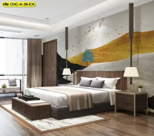 Mountain wallpaper mural ช่วยให้ผนังดูมีพลังแบบเรียบง่าย เหมาะกับบ้านที่ต้องการความสมดุลทางสายตา