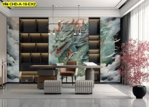 ภาพติดผนังลายมังกร ช่วยสร้างความประทับใจตั้งแต่แรกเห็นและทำให้ผนังดูมีเรื่องราว