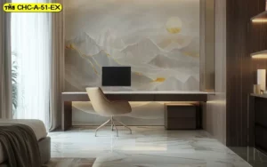 วอลเปเปอร์ลายภูเขาจีน เหมาะกับงานตกแต่งที่ต้องการจุดเด่นชัดเจน แต่ยังคงโทนสงบและดูมีรสนิยม