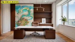 วอลเปเปอร์มังกรจีนโบราณ เหมาะกับงานตกแต่งที่ต้องการผสานความขลังและความสง่างามเข้าด้วยกัน