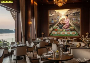 วอลเปเปอร์ตกแต่งร้านส้มตำ เพิ่มเสน่ห์ให้หน้าร้านดูสดใสและสะท้อนความเป็นอาหารไทยพื้นบ้านได้ชัดเจน