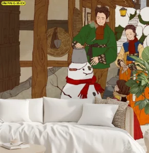 วอลเปเปอร์เกาหลีสมัยโบราณ ลวดลายคลาสสิกสื่ออารมณ์วัฒนธรรม เหมาะกับร้านอาหารที่ต้องการภาพลักษณ์มีเอกลักษณ์