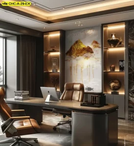 วอลเปเปอร์มงคลลายภูเขา ทำให้บรรยากาศภายในบ้านดูสงบ เรียบร้อย และมีความงามที่สื่ออารมณ์ดี