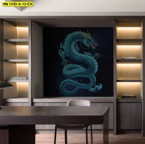 ภาพวาดมังกรจีน ทำให้พื้นที่ดูน่าสนใจมากขึ้นและช่วยเสริมคาแรกเตอร์ของห้องอย่างชัดเจน