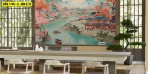 ภาพติดผนังเกาหลีโบราณ ช่วยเพิ่มมิติให้ผนังร้าน ดูสวยลึกและสร้างอารมณ์แบบเกาหลีโบราณได้อย่างชัดเจน