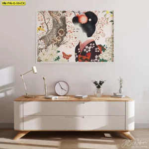 ภาพวาดชุดฮันบก รายละเอียดชุดแต่งกายอ่อนช้อย เหมาะกับร้านที่ต้องการภาพลักษณ์วัฒนธรรมเกาหลีแบบประณีต