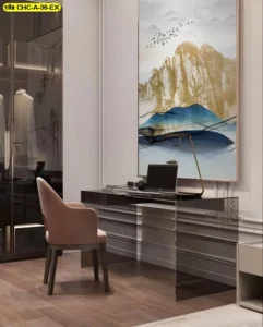 วอลเปเปอร์ภูเขาสไตล์จีน เหมาะกับการตกแต่งห้องที่ต้องการเสน่ห์แบบเอเชียและความอ่อนโยนในโทนสี