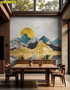 วอลเปเปอร์ภูเขาสำหรับบ้าน ช่วยให้ห้องดูมีคาแรกเตอร์และเพิ่มความสบายตาให้กับการใช้งานทุกวัน