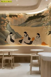 วอลเปเปอร์เกาหลีสมัยโบราณ ช่วยเสริมเสน่ห์ของร้านอาหารเกาหลี ให้ดูมีเอกลักษณ์และน่าประทับใจมากขึ้น