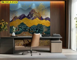Mountain wallpaper mural เพิ่มอารมณ์ลึกให้ผนัง และเหมาะกับงานตกแต่งที่ต้องการความเรียบแต่มีรายละเอียด