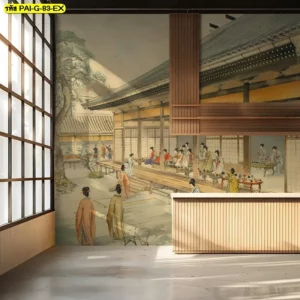 ตกแต่งร้านอาหารเกาหลี ด้วยภาพวาดวิถีชีวิตเกาหลี ช่วยสร้างบรรยากาศเป็นกันเองและเล่าเรื่องผ่านผนังร้าน