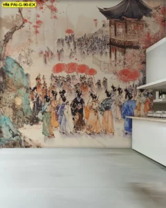 วอลเปเปอร์ลายธรรมชาติเกาหลี ช่วยปรับอารมณ์พื้นที่ให้ดูสงบ อบอุ่น และเข้ากับร้านอาหารเกาหลีหลายสไตล์